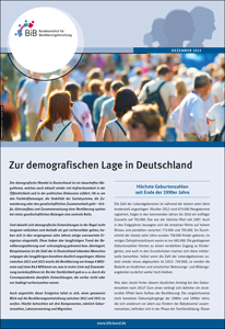 Titelseite der Beilage &#8222;Zur demografischen Lage in Deutschland&#8220; zur Geographischen Rundschau 12/2023 (verweist auf: Zur demografischen Lage in Deutschland)